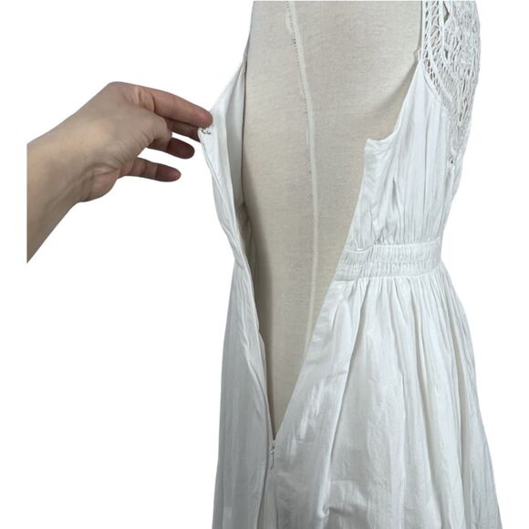 French Connection Lace Cotton A-line dress in White Size 4 - Picture 14 of 16